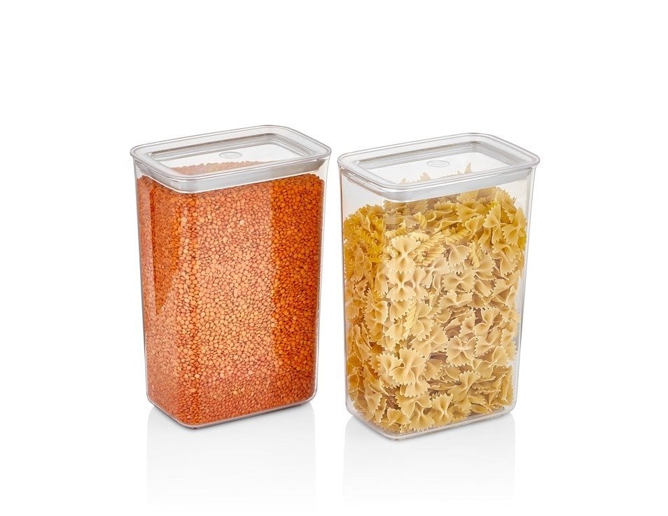VP-270 Sude 2li Dikdörtgen Erzak Saklama Kabı 2900ml