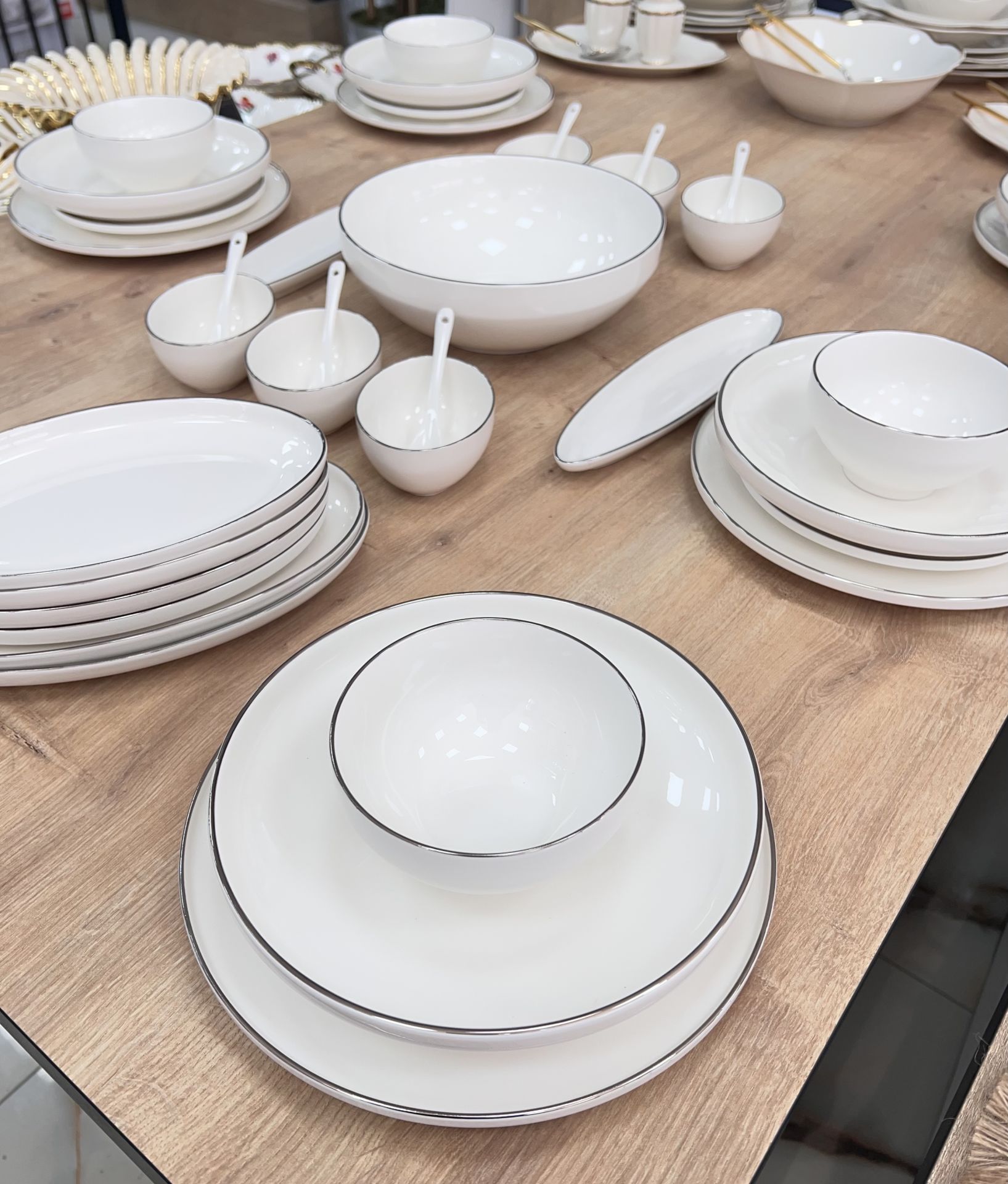 SENNA SİLVER 45 PARÇA DUBLE SET (kahvlt+yemek+çay)