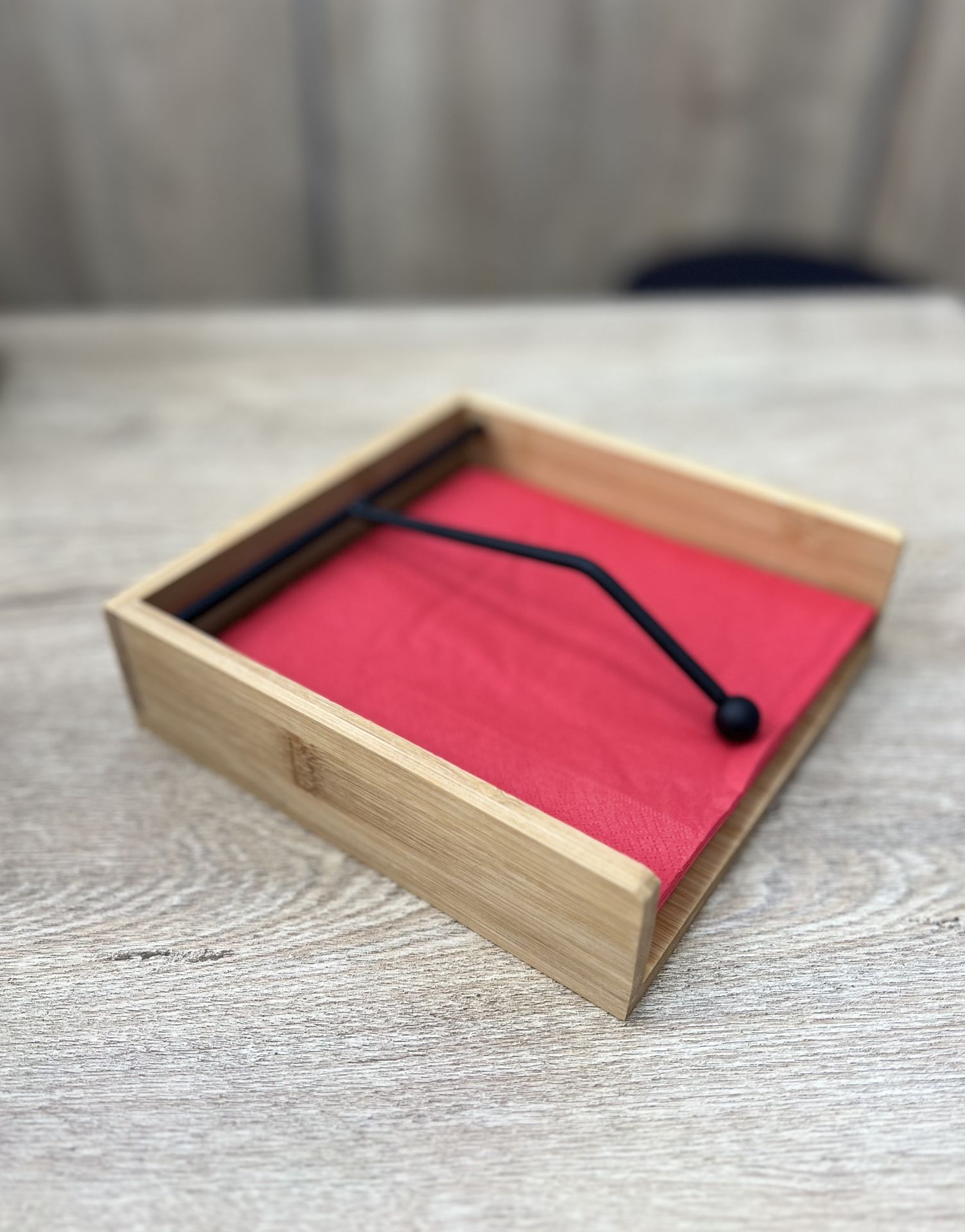 18*18cm Bambu Peçetelik