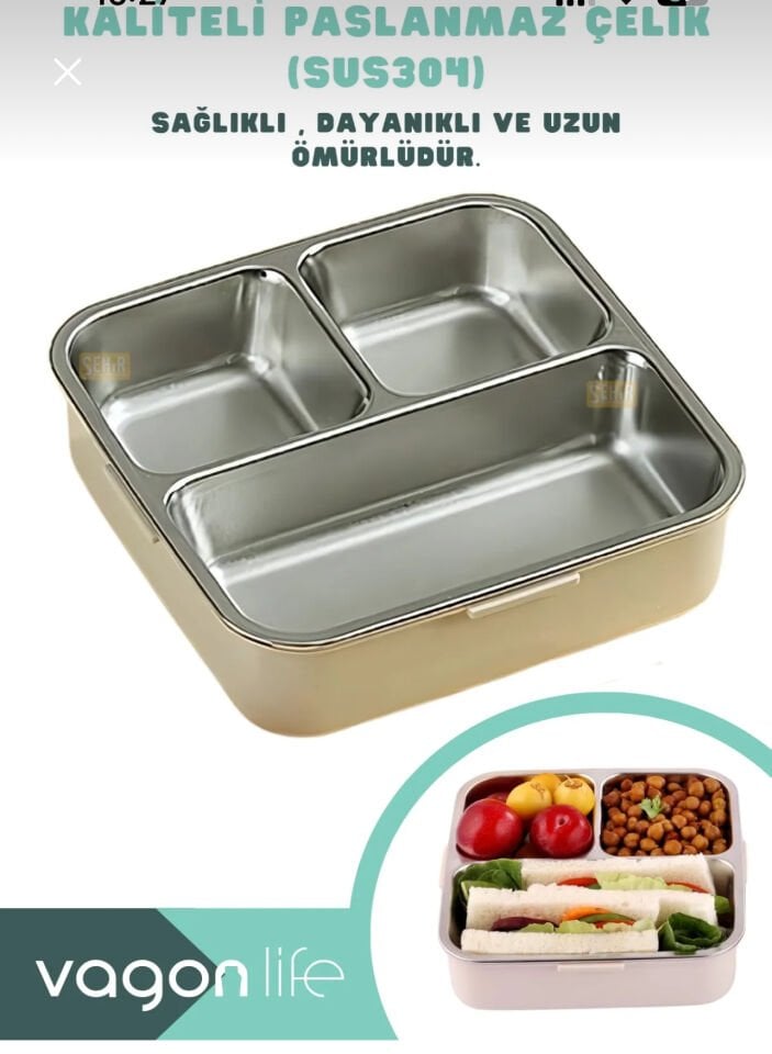 BL-10082 ÇELİK LUNCHBOX (1120ML)