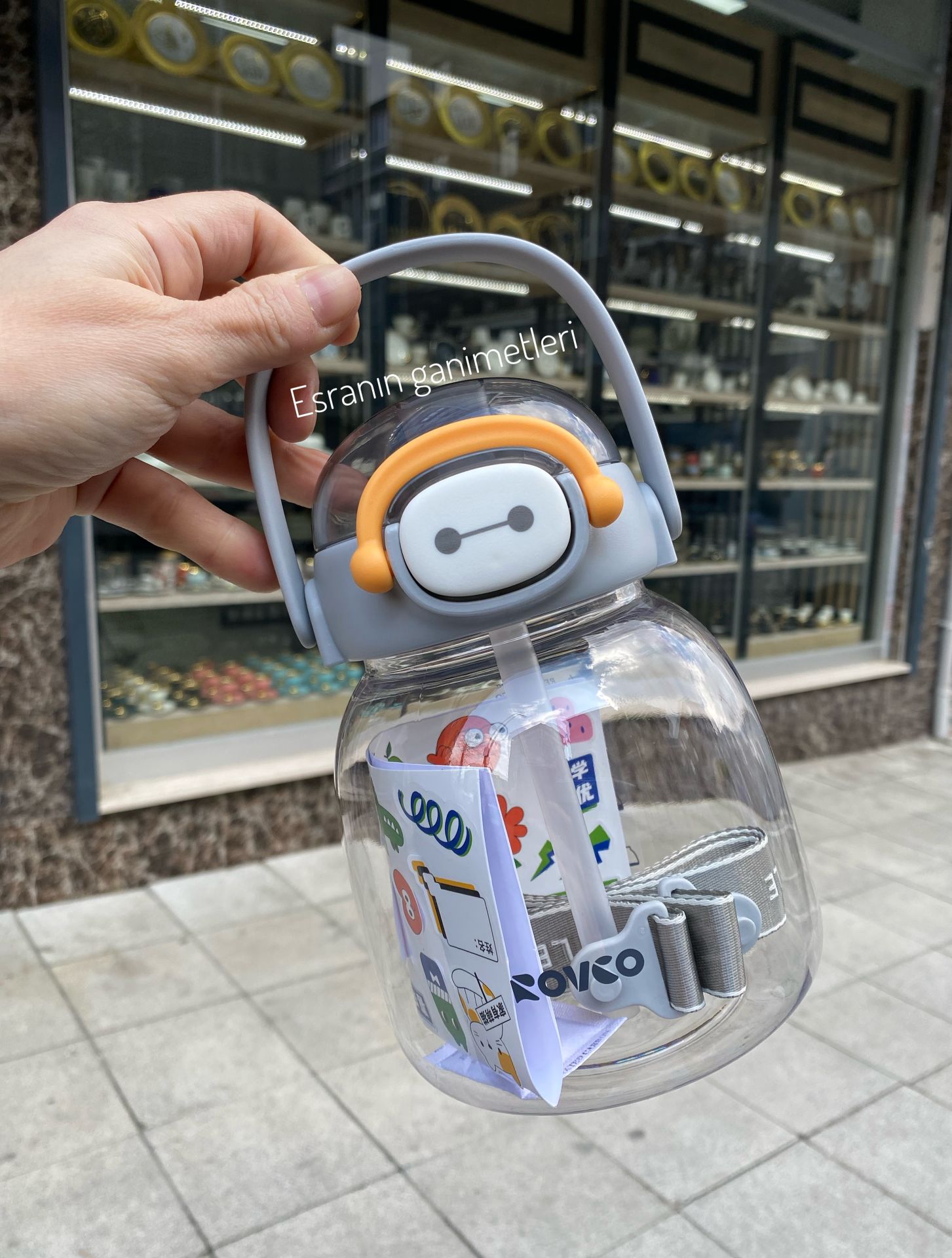 B1059- Rovco 1Litre Çift İçimli Tritan Matara
