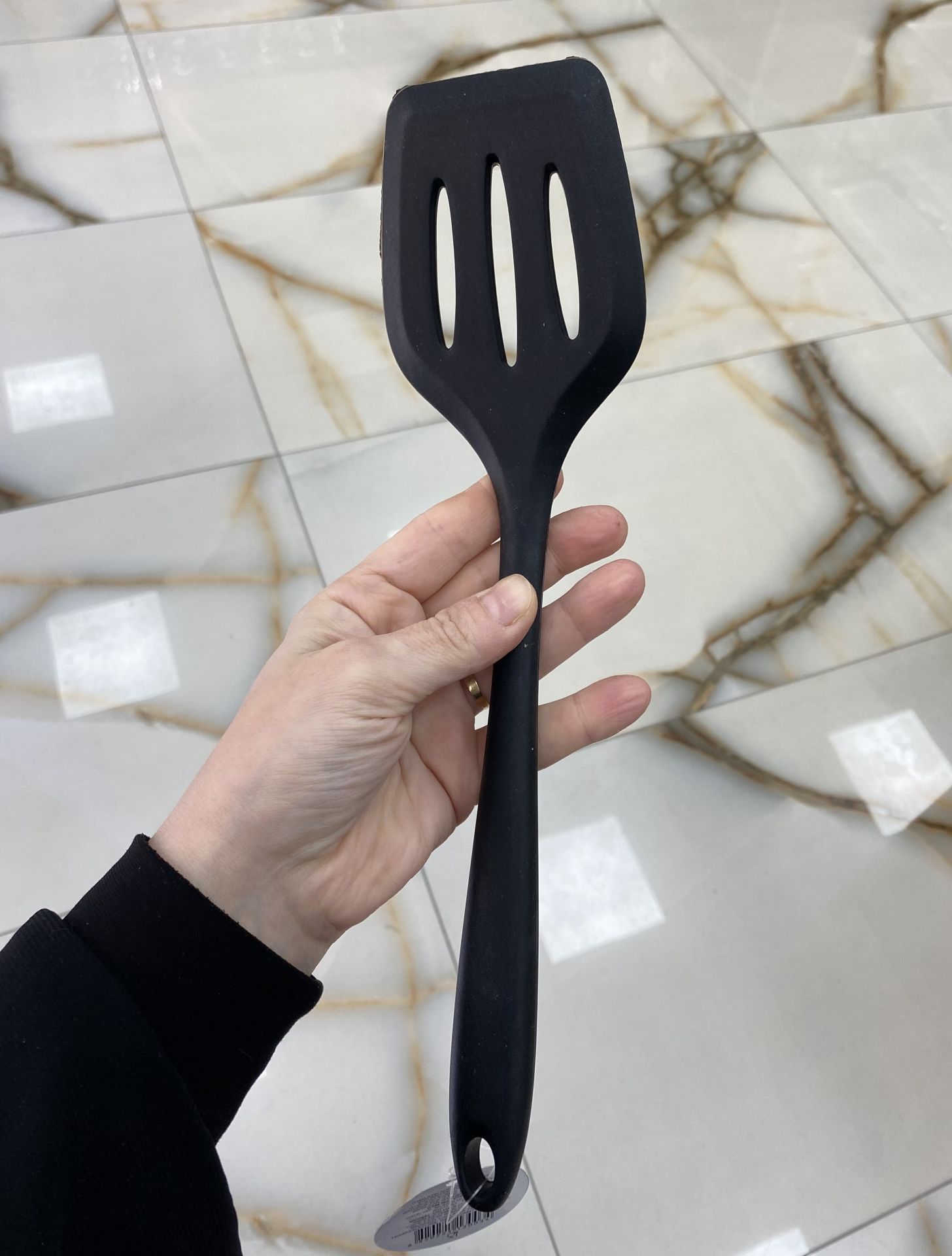 İçi Sert Destekli Silikon Delikli Spatula