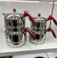 YAĞMUR KIRMIZI MİDİ BOY ÇAYDANLIK