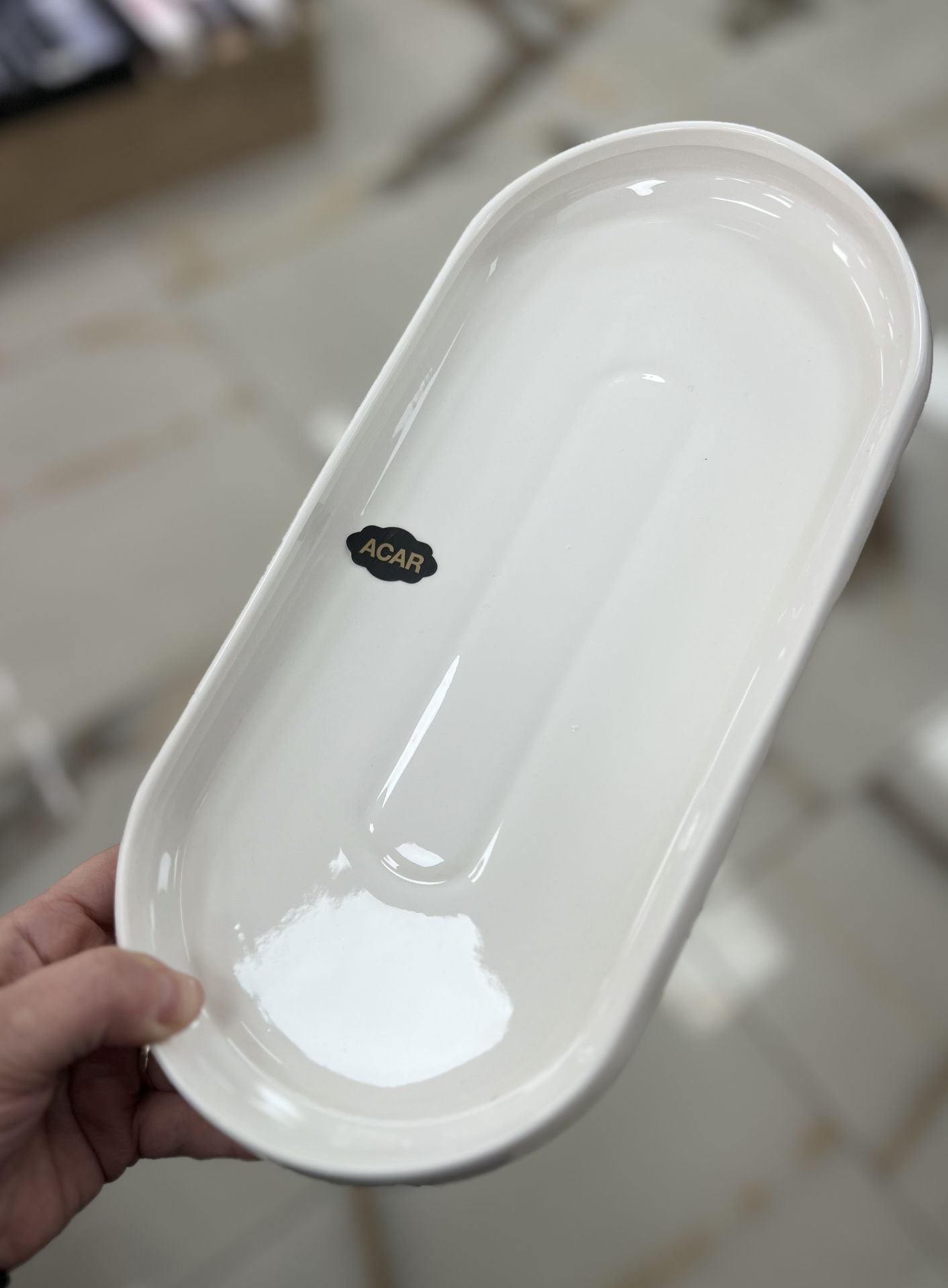 31cm Bombeli Kayık Tabak Servis (0246)