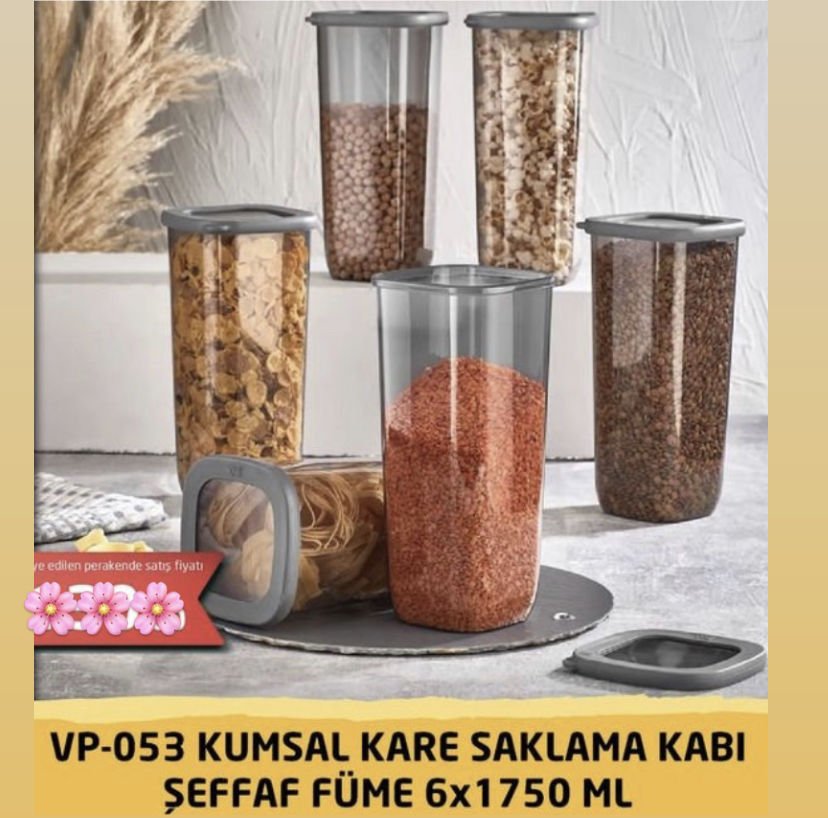 VP-053 Kumsal 6 Adet Erzak Saklama Kabı