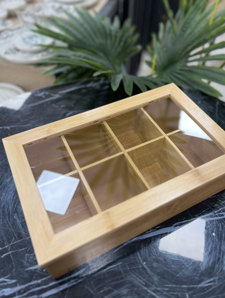 8 Bölmeli organizer Bambu Kutu