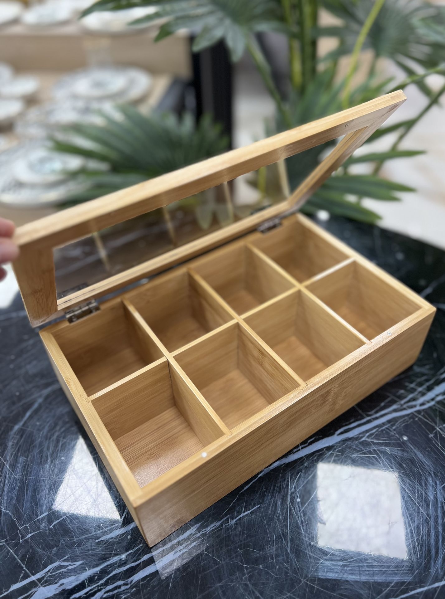 8 Bölmeli organizer Bambu Kutu