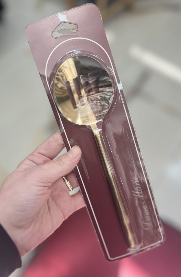 Alegra-18/10 çelik 4m Kalın Adetli  Servis (Delikli Kaşık)