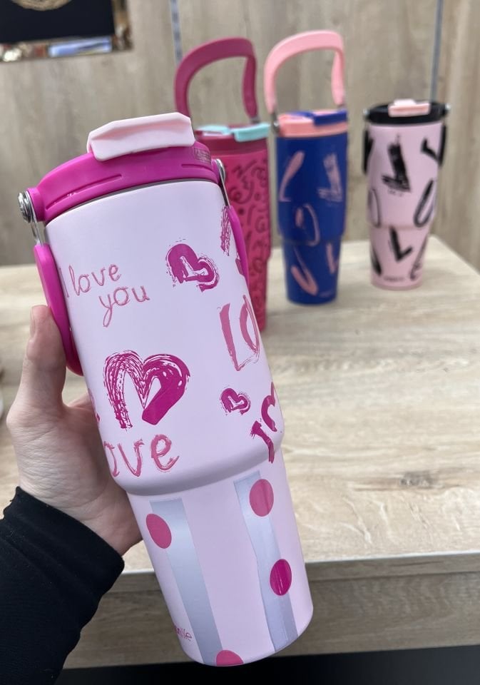 900ml Çelik Termos Matara PEMBE  -VGN8137