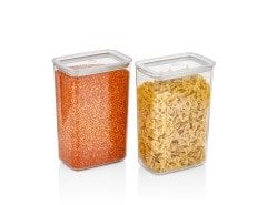 VP-270 Sude 2li Dikdörtgen Erzak Saklama Kabı 2900ml