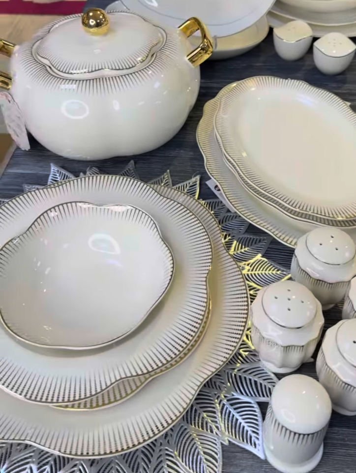 Acar Clara 12 Kişilik 60 Parça Porselen Yemek Tkm