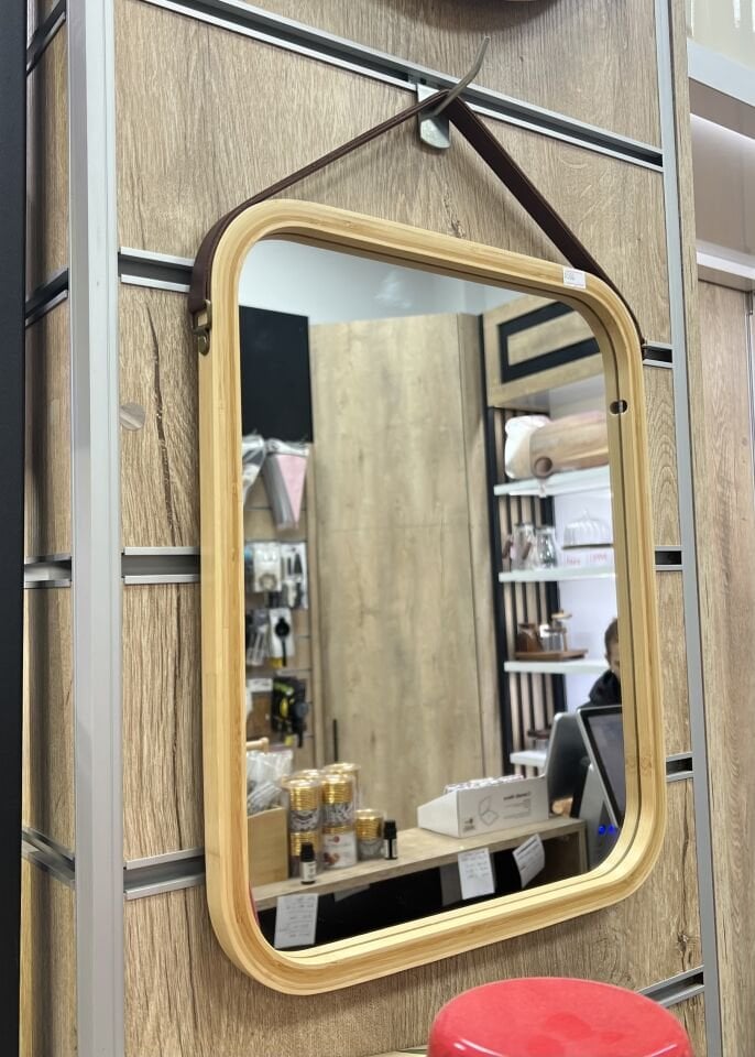 Bambu Lüks Askılı Ayna  34*41cm