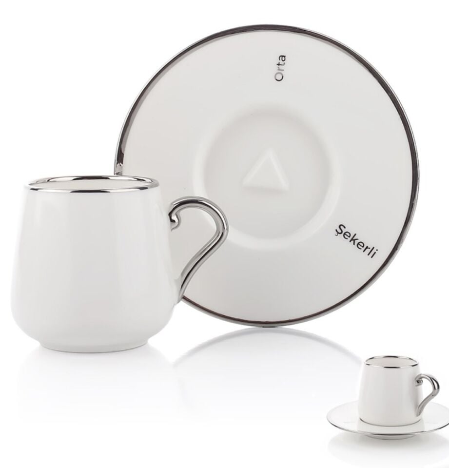 6 KİŞİLİK SILVER KAHVE FİNCAN TKM (MIEN)