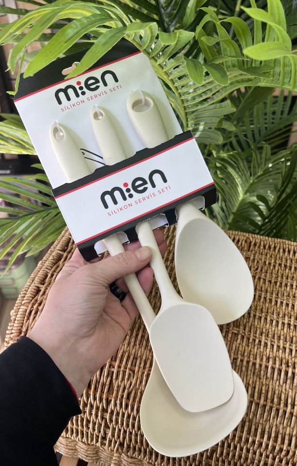 MİEN-1404 3LÜ KREM SİLİKON SET