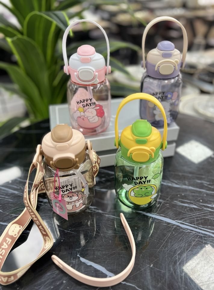 600ML PİPETLİ-PİPETSİZ ÇİFT İÇİMLİ İPLİ MATARA VGN-2028