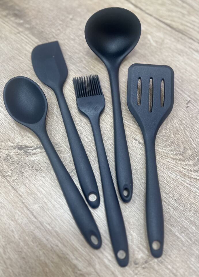 5Lİ MİNİ SİLİKON SET SİYAH (21cm)