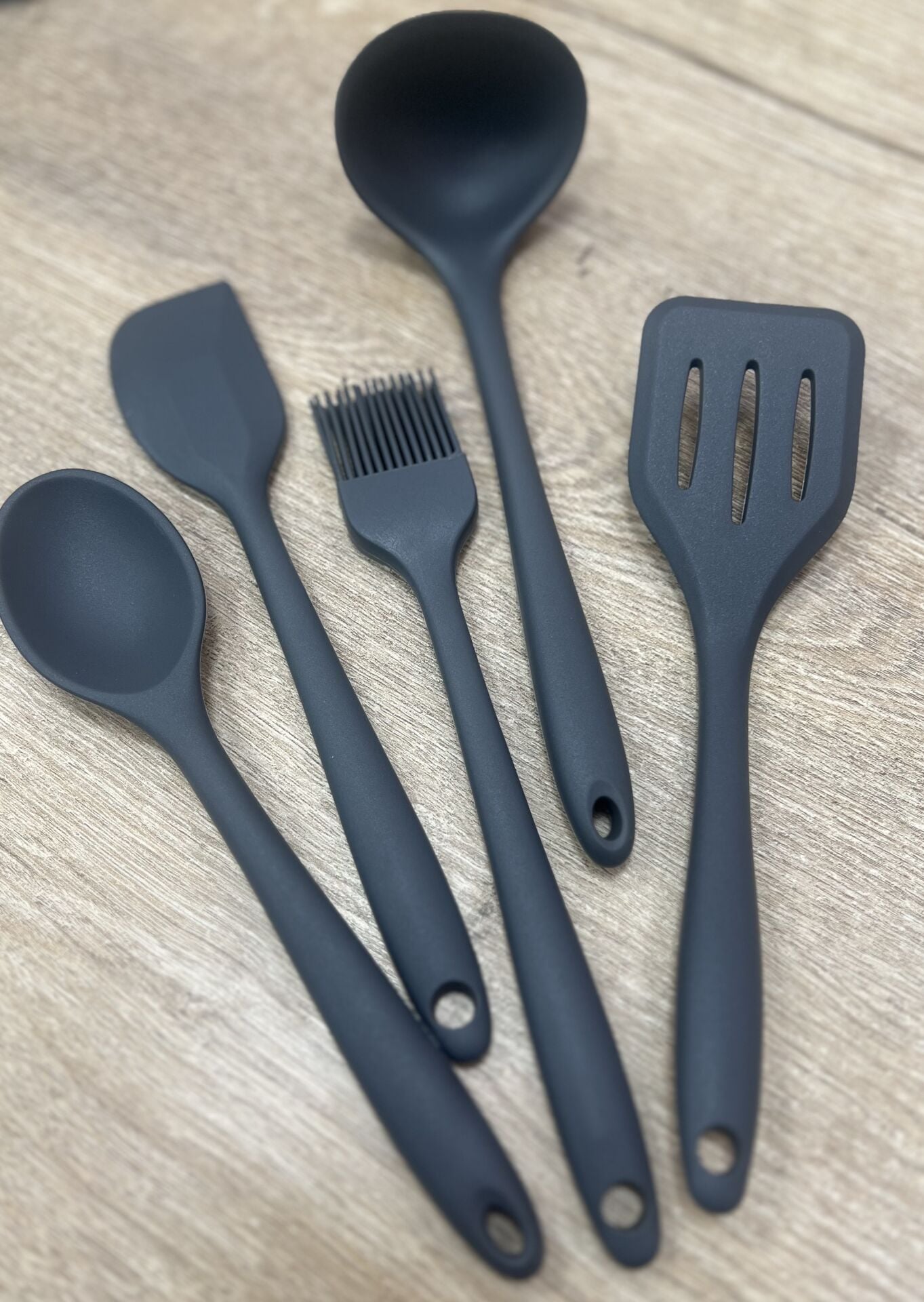 5Lİ MİNİ SİLİKON SET ANKRASİT GRİ (21CM)