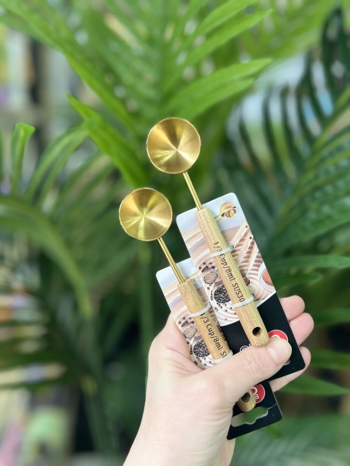 KYR-5228 BAMBU SAPLI 8 ML ÖLÇÜ KAŞIK GOLD (1adet)