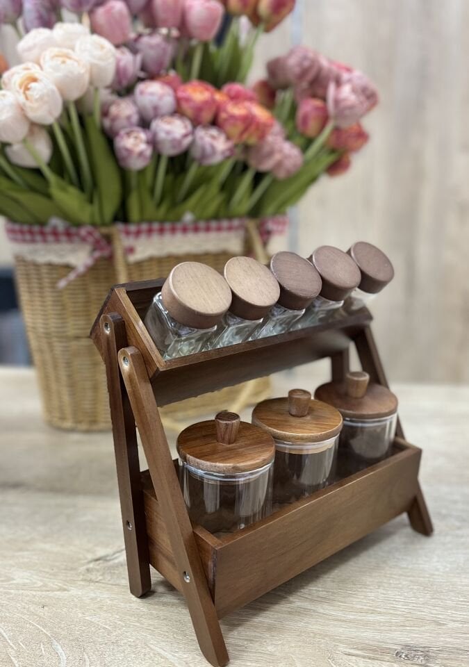 AKASYA 2 KATLI 8li BAHARAT SET