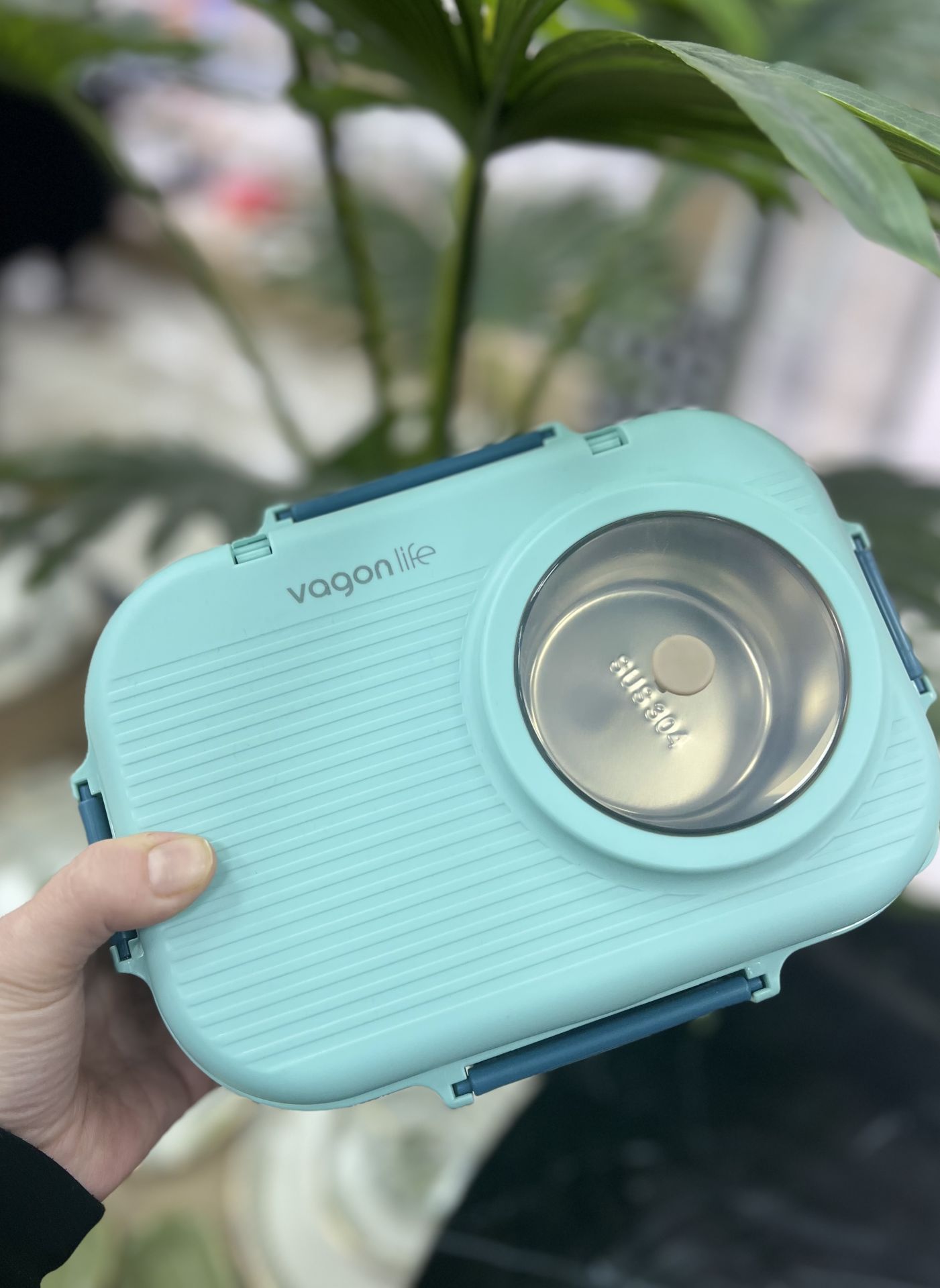 70100-Vagonlife Tek Katlı Çelik Yemek Taşıma Kabı Turkuaz
