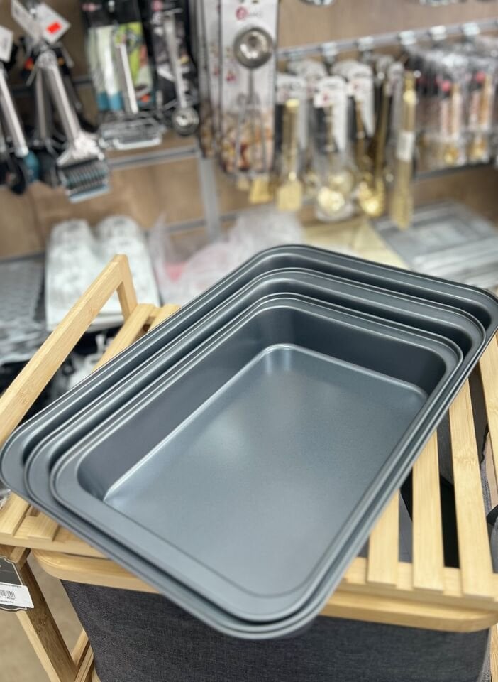 3lü Set Metal Fırın Tepsi (ölçüleri açıklamada)
