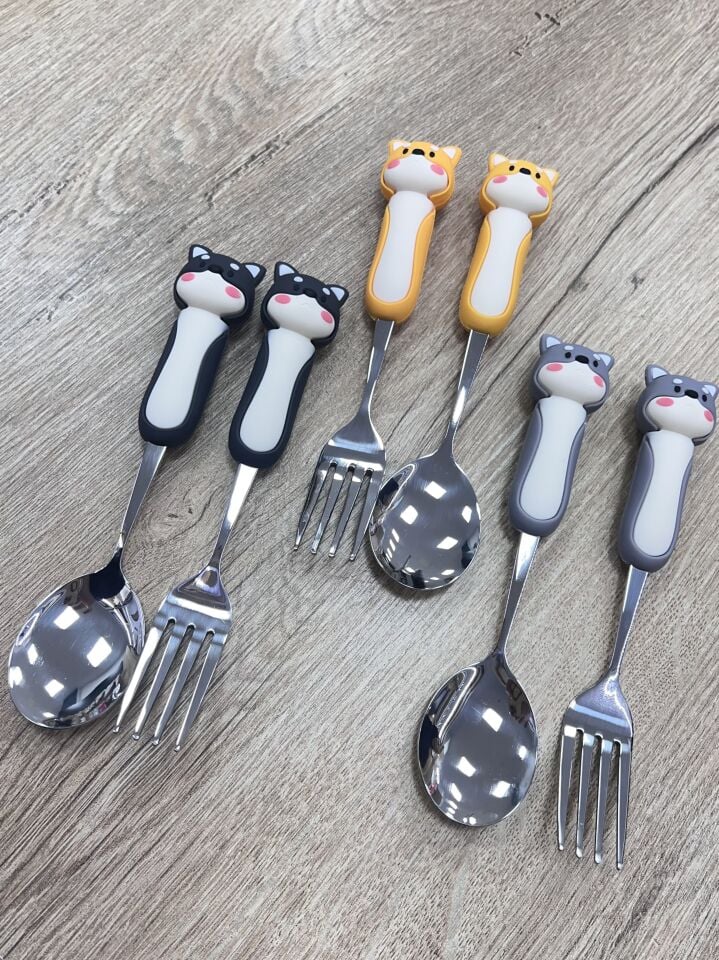 5211- 2li Çocuk Kaşık Çatal (renk seçiniz)