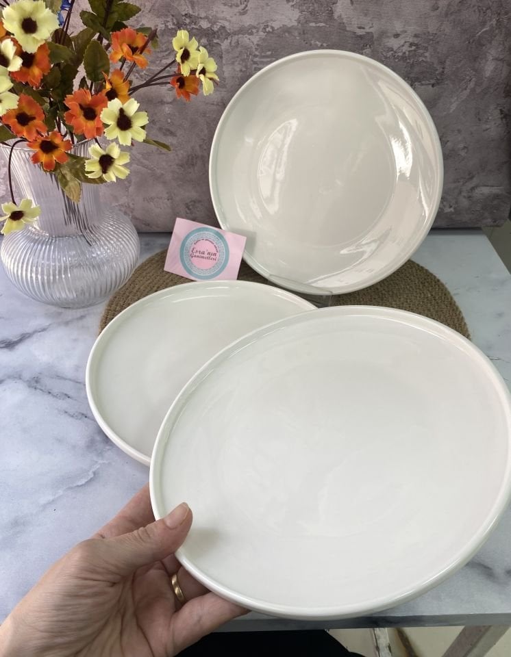 MBA-5286 ARİA 20 CM PORSELEN PASTA TABAĞI 6 ADET
