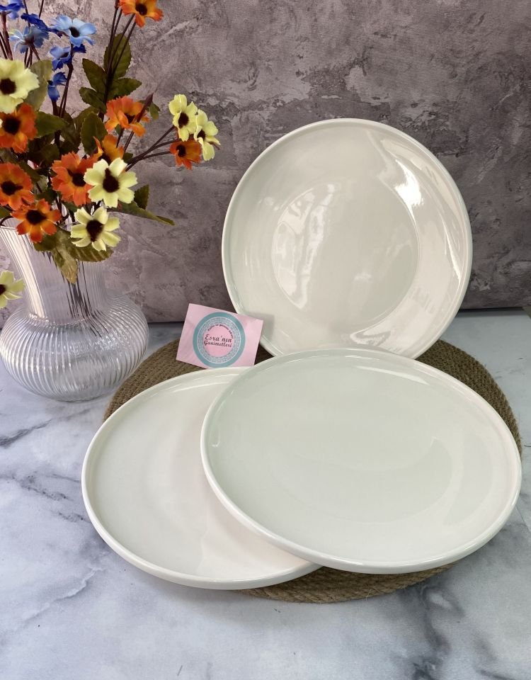 MBA-5286 ARİA 20 CM PORSELEN PASTA TABAĞI 6 ADET