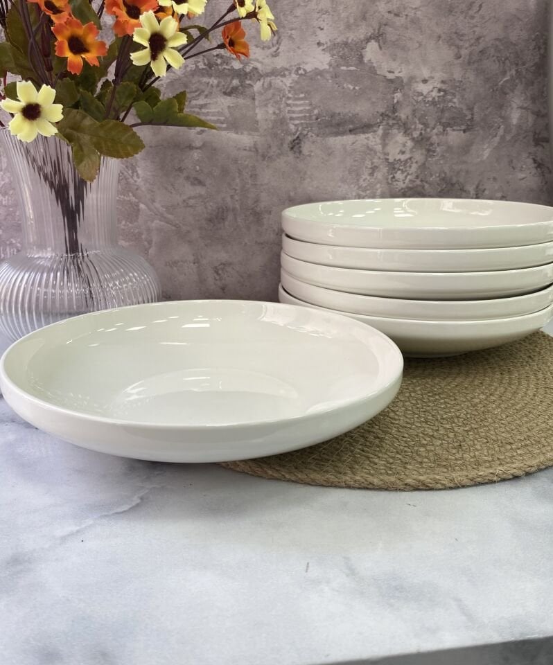 MBA-5287 ARİA PORSELEN YEMEK TABAĞI 6 ADET