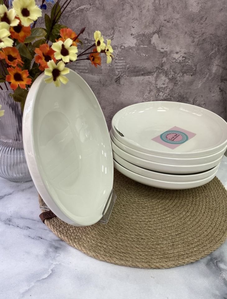 MBA-5287 ARİA PORSELEN YEMEK TABAĞI 6 ADET