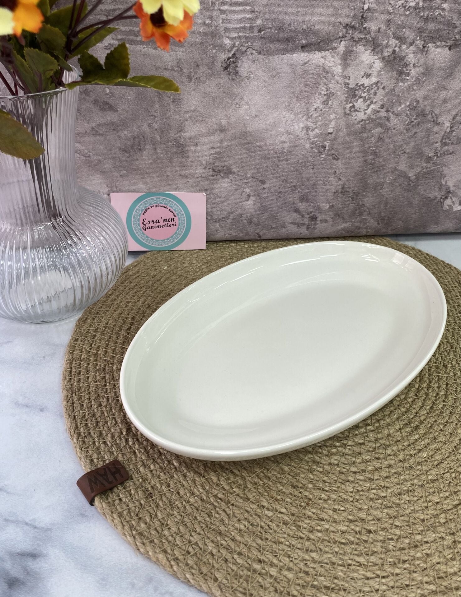 MBA-5290 ARİA 25 CM PORSELEN OVAL SERVİS