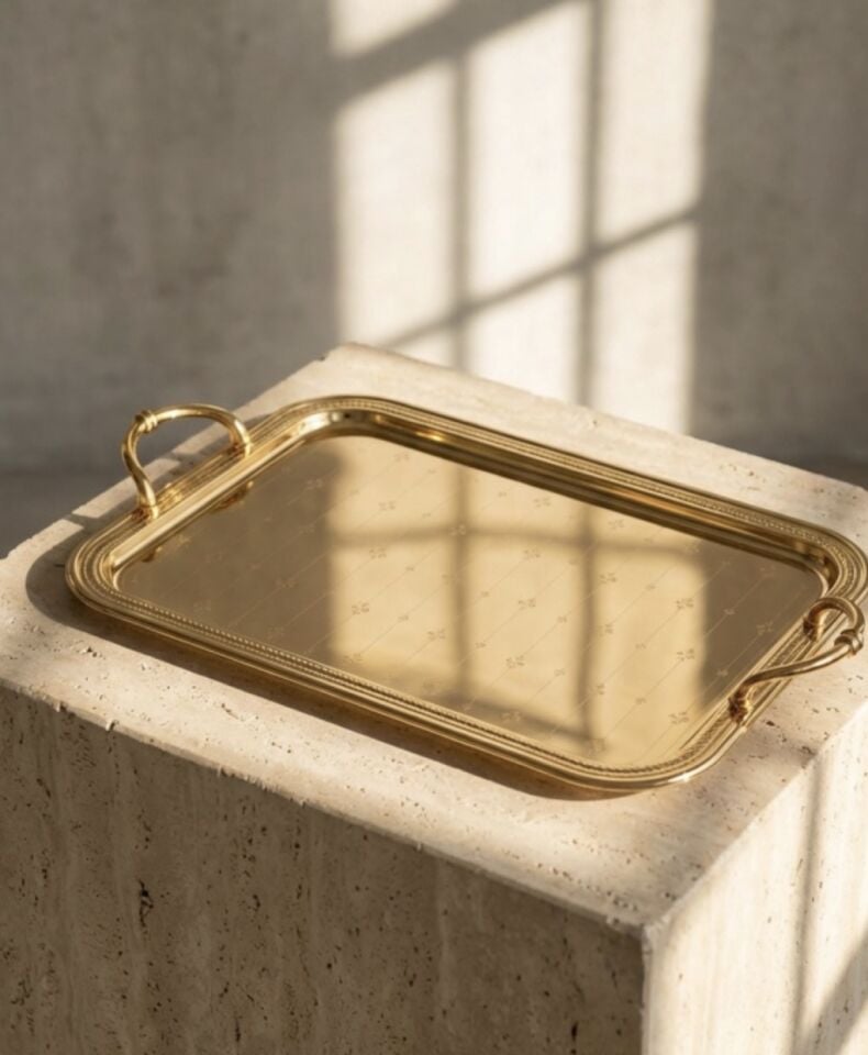 ELZA GOLD METAL TEPSİ (TAI-8690)