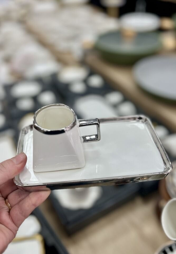 KAMPANYALI PORSELEN 2Lİ FİNCAN (Dikdörtgen)