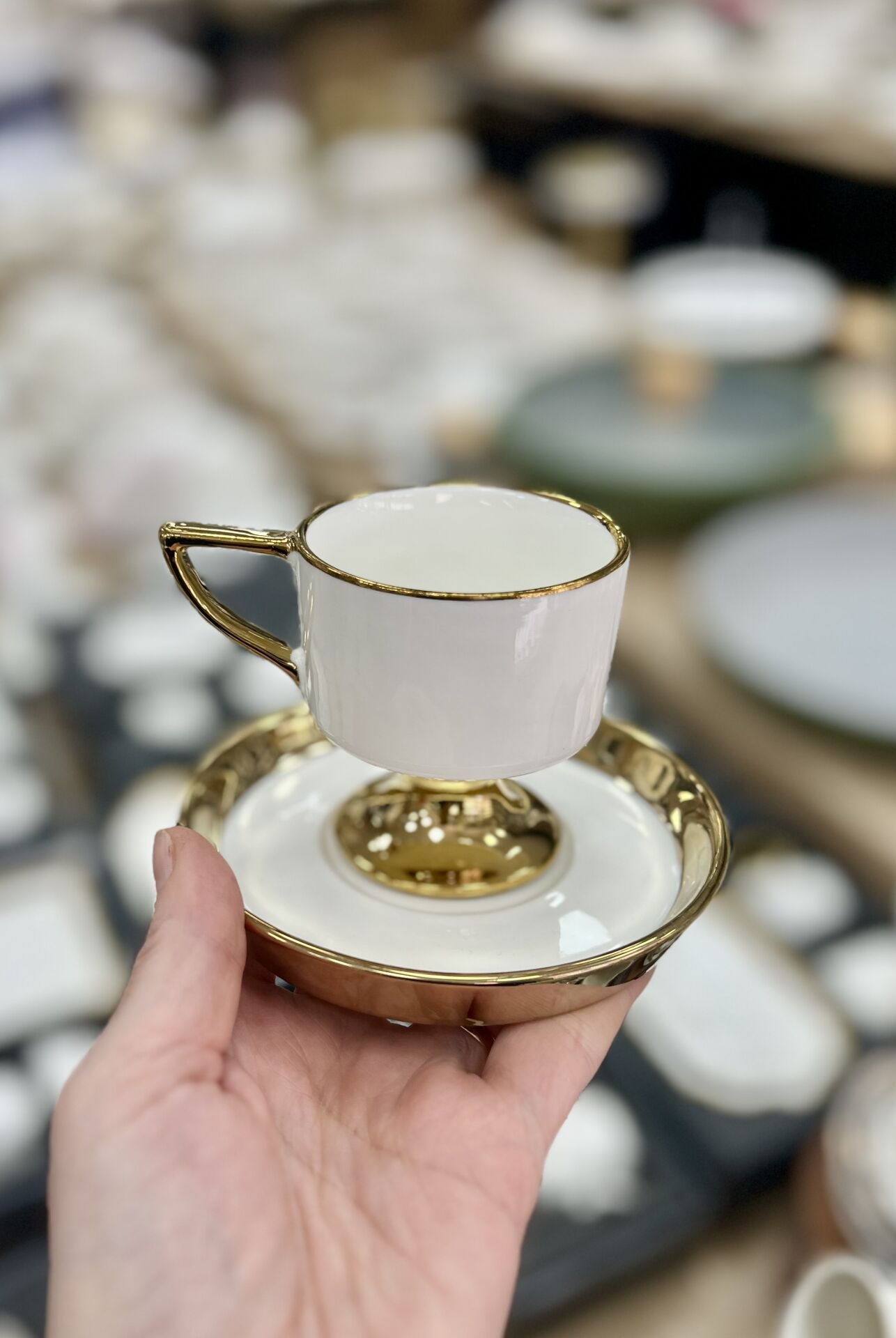 KAMPANYALI PORSELEN 2Lİ FİNCAN (ayaklı)