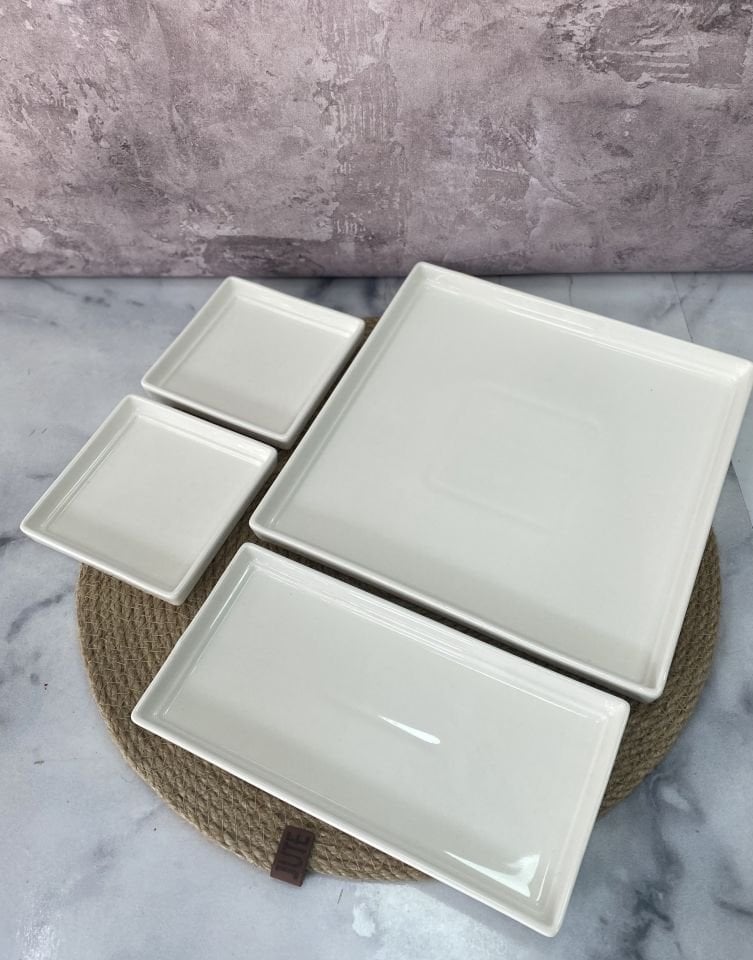 SCT-5421 PORSELEN TEPSİLİ 4 PARÇA KAHVALTILIK