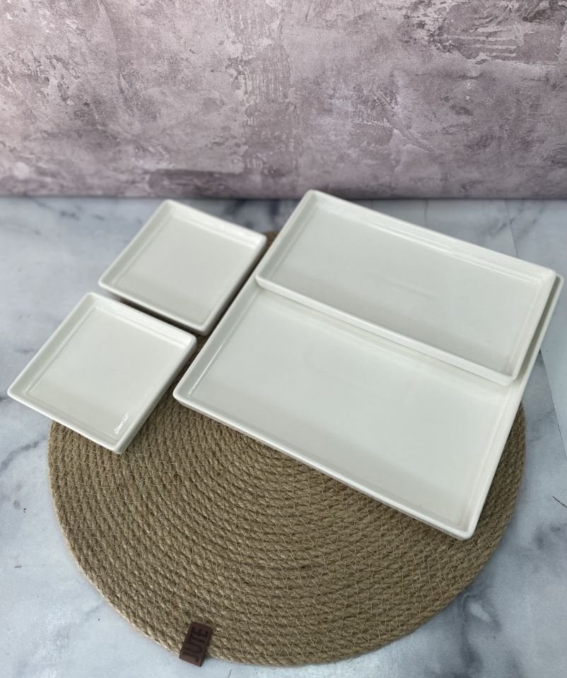 SCT-5421 PORSELEN TEPSİLİ 4 PARÇA KAHVALTILIK