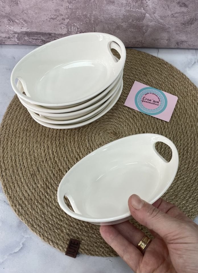 SCT-5390 PORSELEN 6 ADET 14*9 CM SEPET MODEL KASE