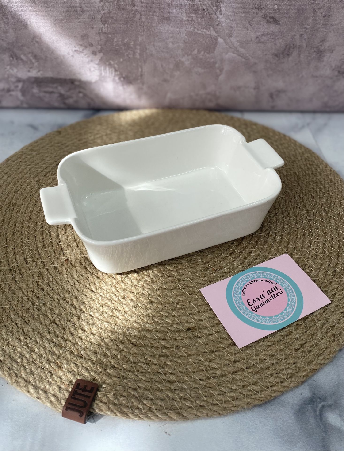 SCT-0844 PORSELEN KULPLU MİNİ FIRIN KASE 18*10CM