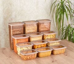 VP-296 Kumsal Dikdörtgen Bakır Saklama Kabı 12 li