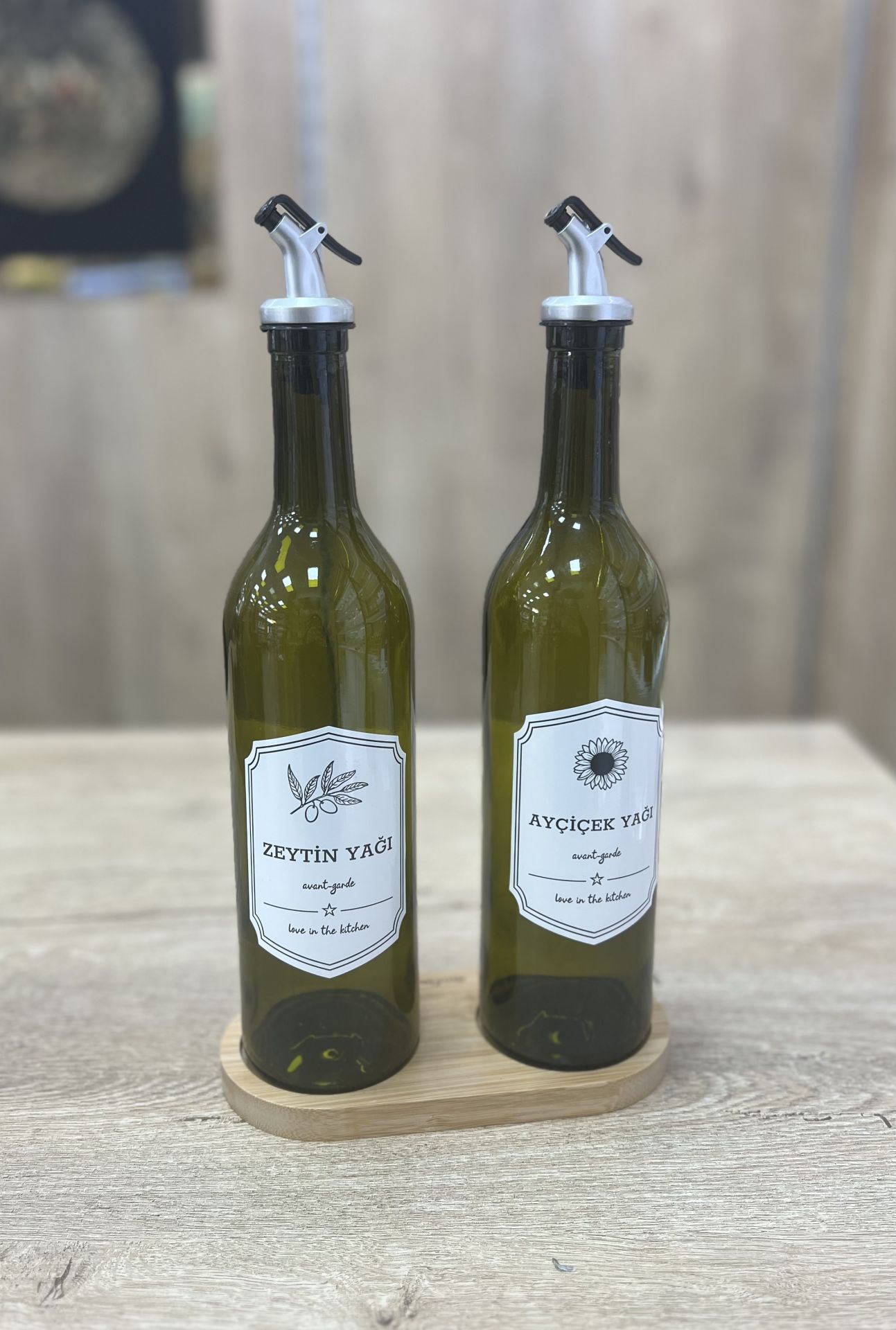 2li Retro Yağdanlık Altlık Dahil