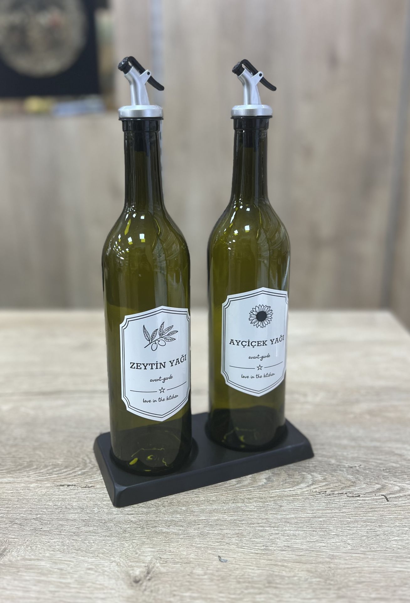 2li Retro Yağdanlık Altlık Dahil