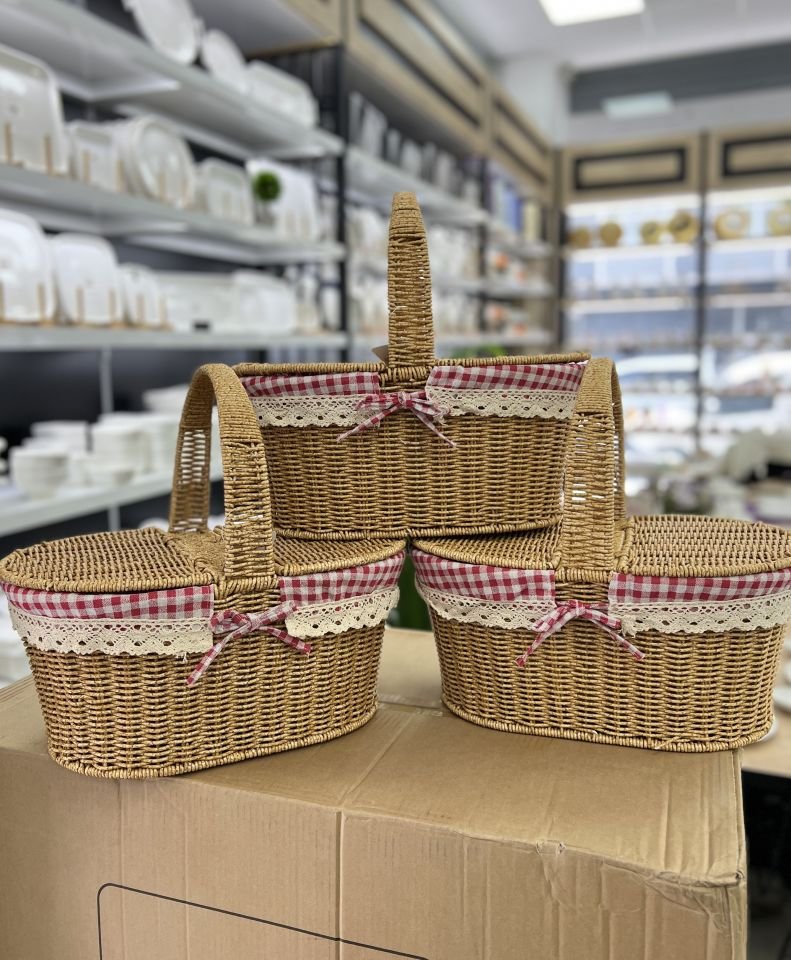 Rattan Oval Piknik Sepeti