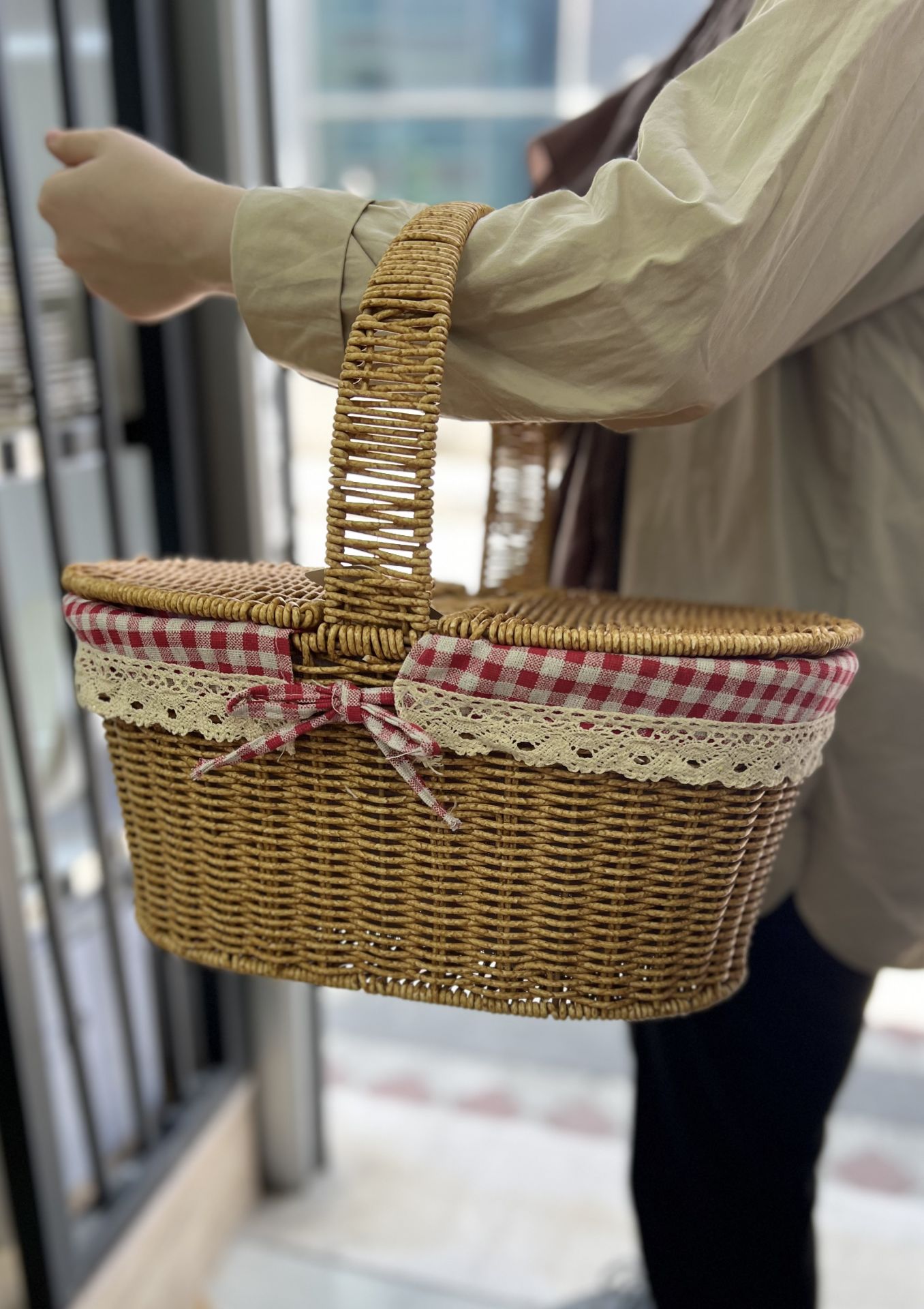 Rattan Oval Piknik Sepeti