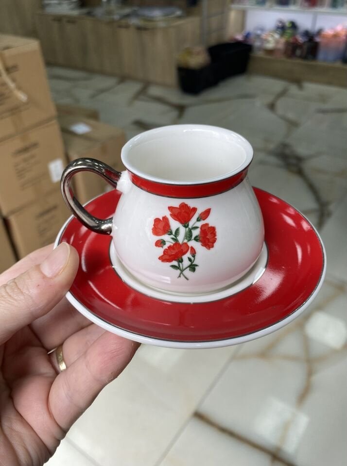 6 Kişilik Renkli Fincan Tkm Celeste