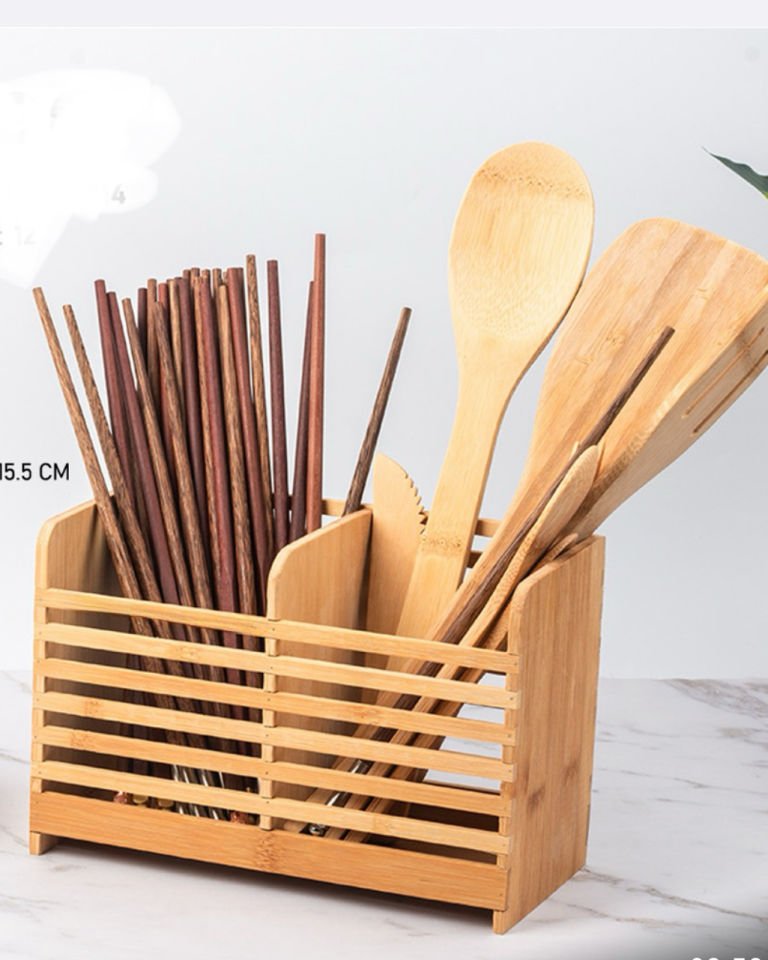 814- Bambu 2li Kaşık Standı