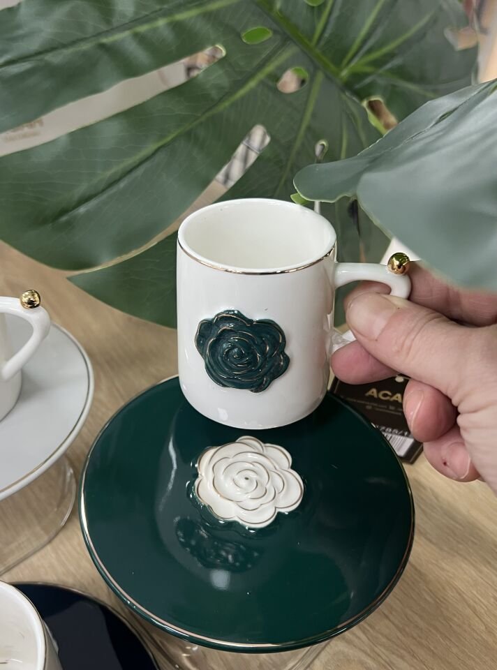 ROZSA 6 KİŞİLİK FİNCAN TAKIM (KZN-8785)