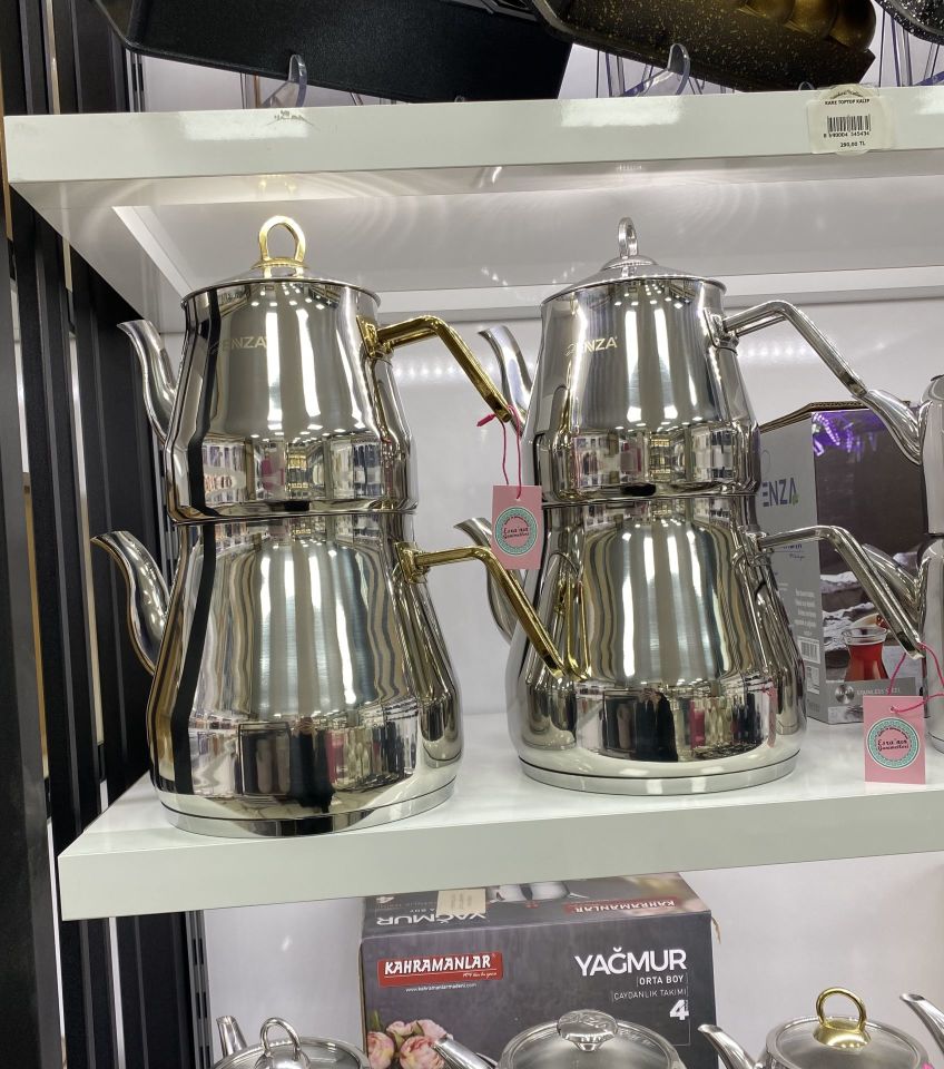 7 Litre XXL Pramit Çaydanlık Gümüş Kulp