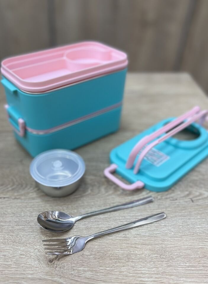 UZSPACE KASELİ 2KATLI 1200ML LUNCHBOX  (8023)