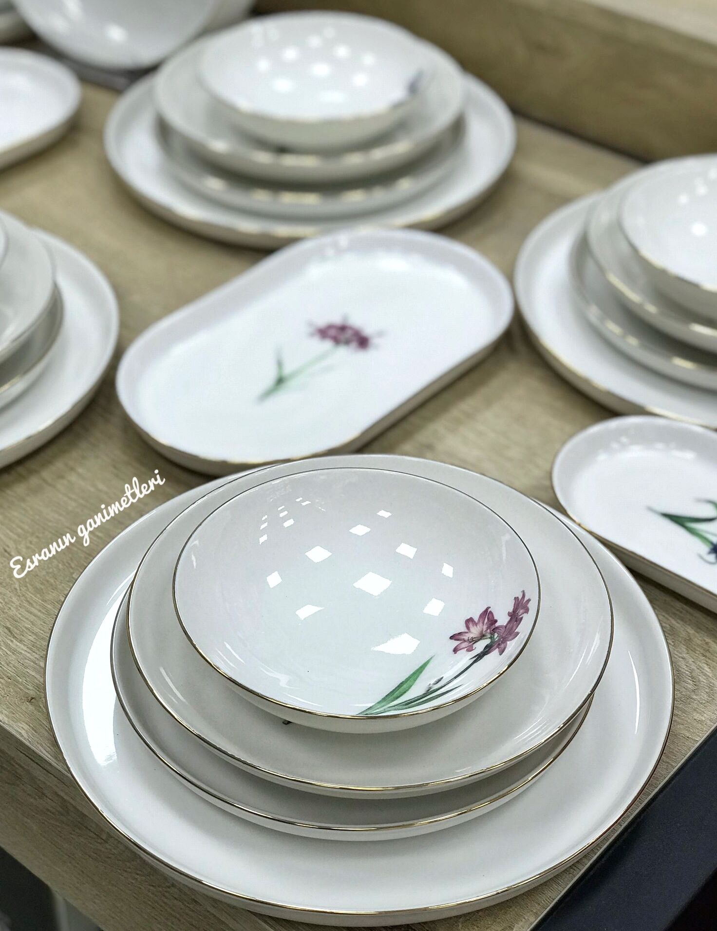 Pure Fleur 6 Kişilik 29 Parça Porselen yemek tk
