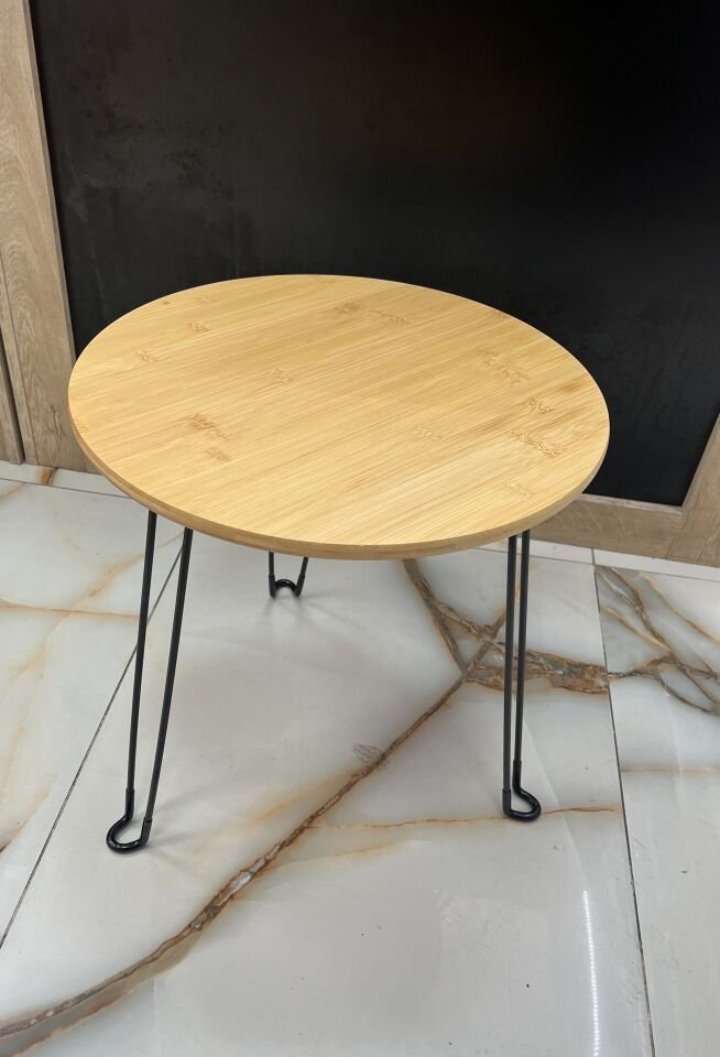44*47cm Bambu 3 ayaklı Sehpa